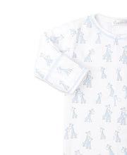 Load image into Gallery viewer, Giraffe Grins Printed Footie - Light Blue
