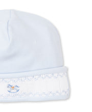 Load image into Gallery viewer, CLB Fall Medley Hat With Hand Smocking - Light Blue
