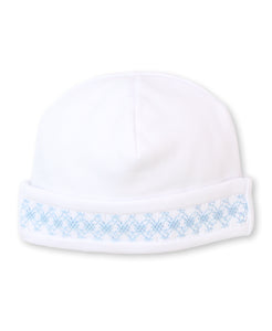 CLB Summer 22 Smocked White and Blue Hat