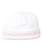 Load image into Gallery viewer, CLB Summer 22 Smocked White And Pink Hat
