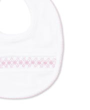 Load image into Gallery viewer, CLB Summer 22 Smocked White and Pink Bib
