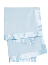 Load image into Gallery viewer, Velvet Deluxe Satin Blanket - Blue
