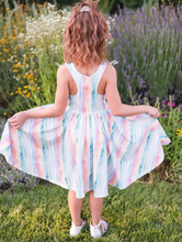Load image into Gallery viewer, Charlotte Dress - Watercolor Stripe
