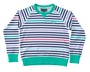 Water Garden Stripe Sunset Stroll Sweatshirt