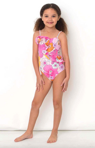 Blooming Hibiscus Ruffle One Piece Swimsuit