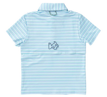Load image into Gallery viewer, Performance Polo in Sea Breeze Stripe
