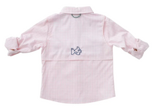 Load image into Gallery viewer, Fishing Shirt - Plumeria Windowpane
