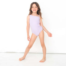 Load image into Gallery viewer, Purple Gingham Girls One Shoulder One Piece Swimsuit
