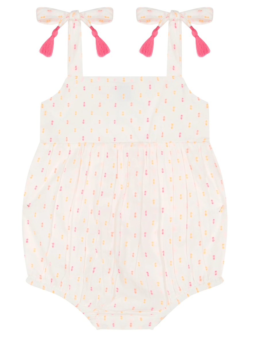 Zoe Romper - Neon Swiss Dot