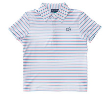 Load image into Gallery viewer, Performance Polo in Melon Stripe
