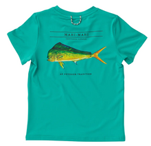 Load image into Gallery viewer, Performance Fishing Tee with Slushy Green Mahi Art
