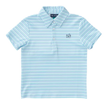 Load image into Gallery viewer, Performance Polo in Sea Breeze Stripe
