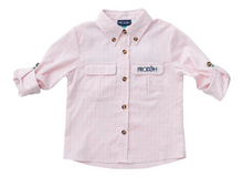 Load image into Gallery viewer, Fishing Shirt - Plumeria Windowpane
