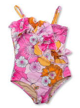 Load image into Gallery viewer, Blooming Hibiscus Ruffle One Piece Swimsuit
