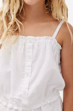 Load image into Gallery viewer, Ruffle Edge Bubble Top - White
