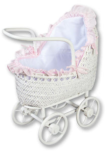 Wicker Carriage Doll Carriage Stroller - 23"