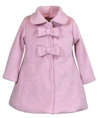 Heather Pink Two Bow Car Coat