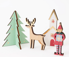 Load image into Gallery viewer, Festive Village Wooden Advent Calendar
