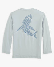 Load image into Gallery viewer, Slate Gray Long Sleeve Lined Shark Performance T-Shirt
